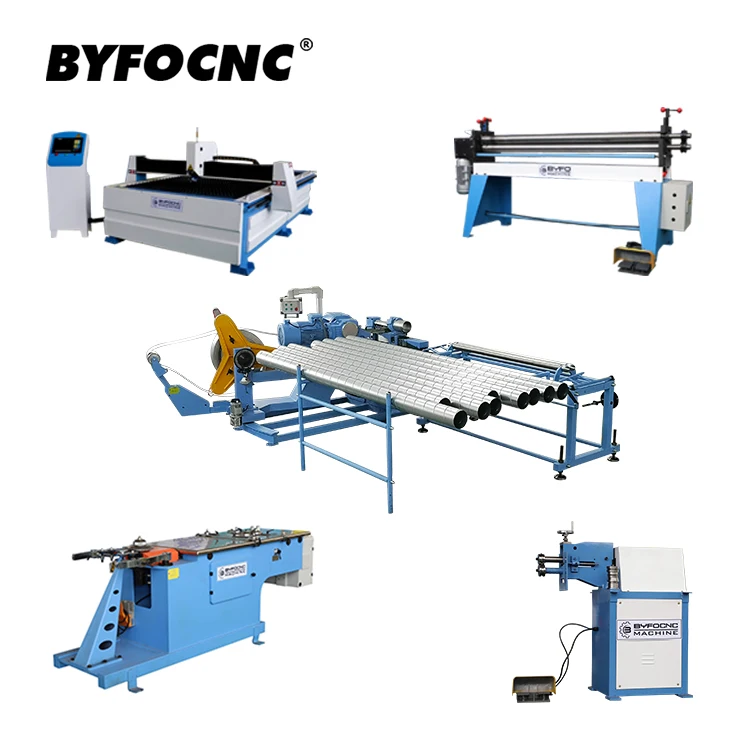 BYL-1600 Spiral Tube Duct Forming Machine for Ventilation HVAC Duct Making Machine