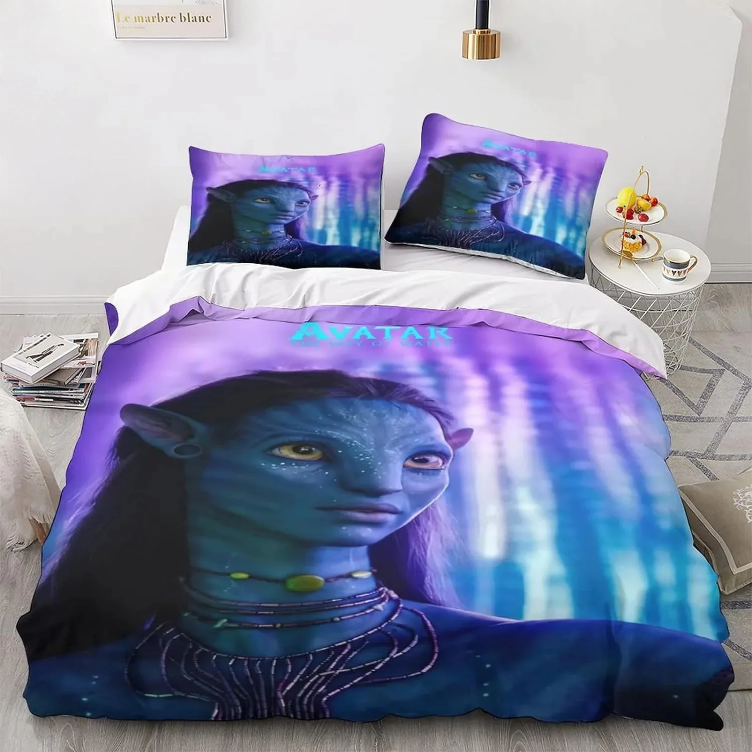 Cartoon Print Avatar 2 Bedding Set 3D Print Duvet Cover Pillowcase Queen & King The Way of Water Printed Bed Sets