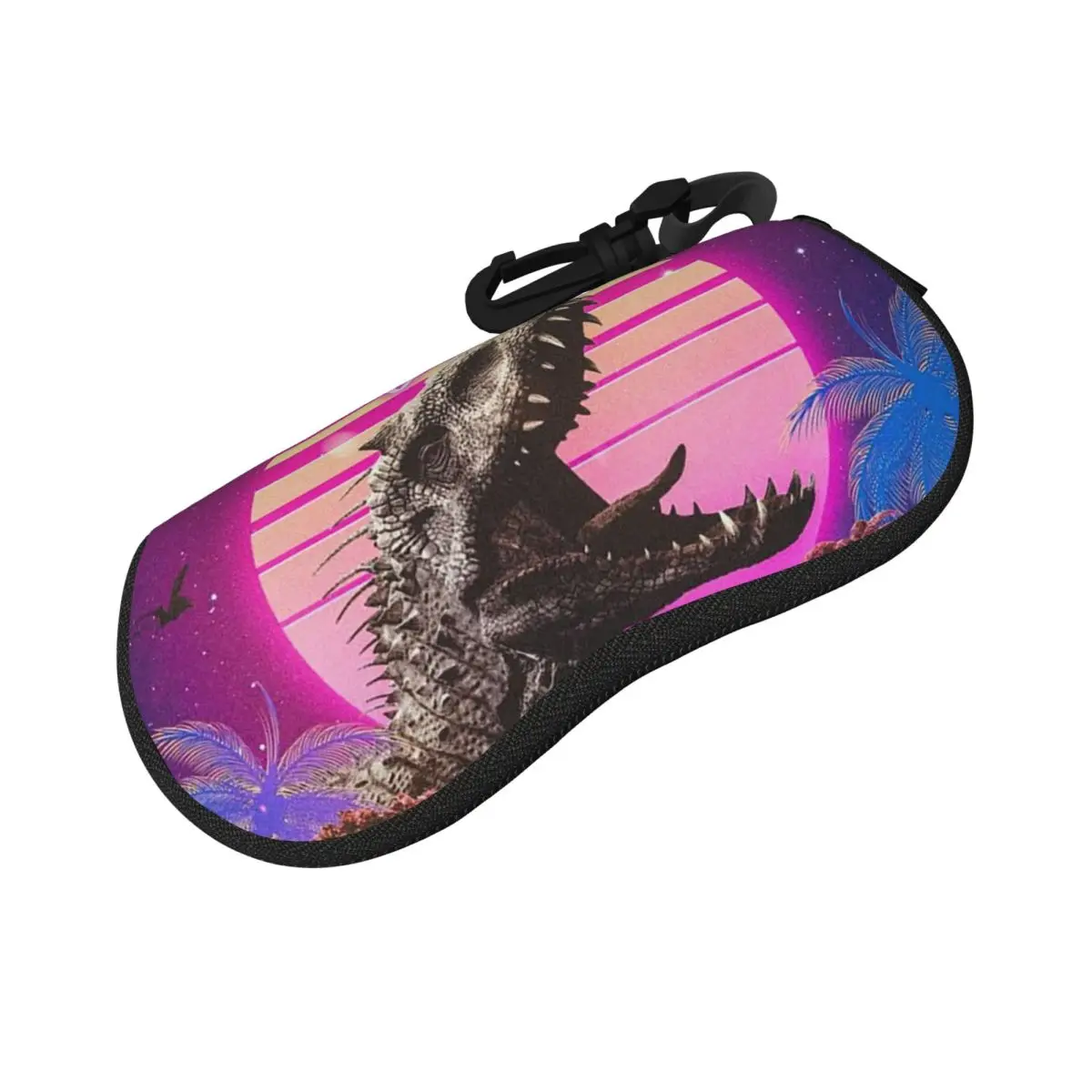 新しいジュラシックワールド恐竜シェルメガネケースポータブルサングラスボックス女性男性ソフト眼鏡バッグポーチ