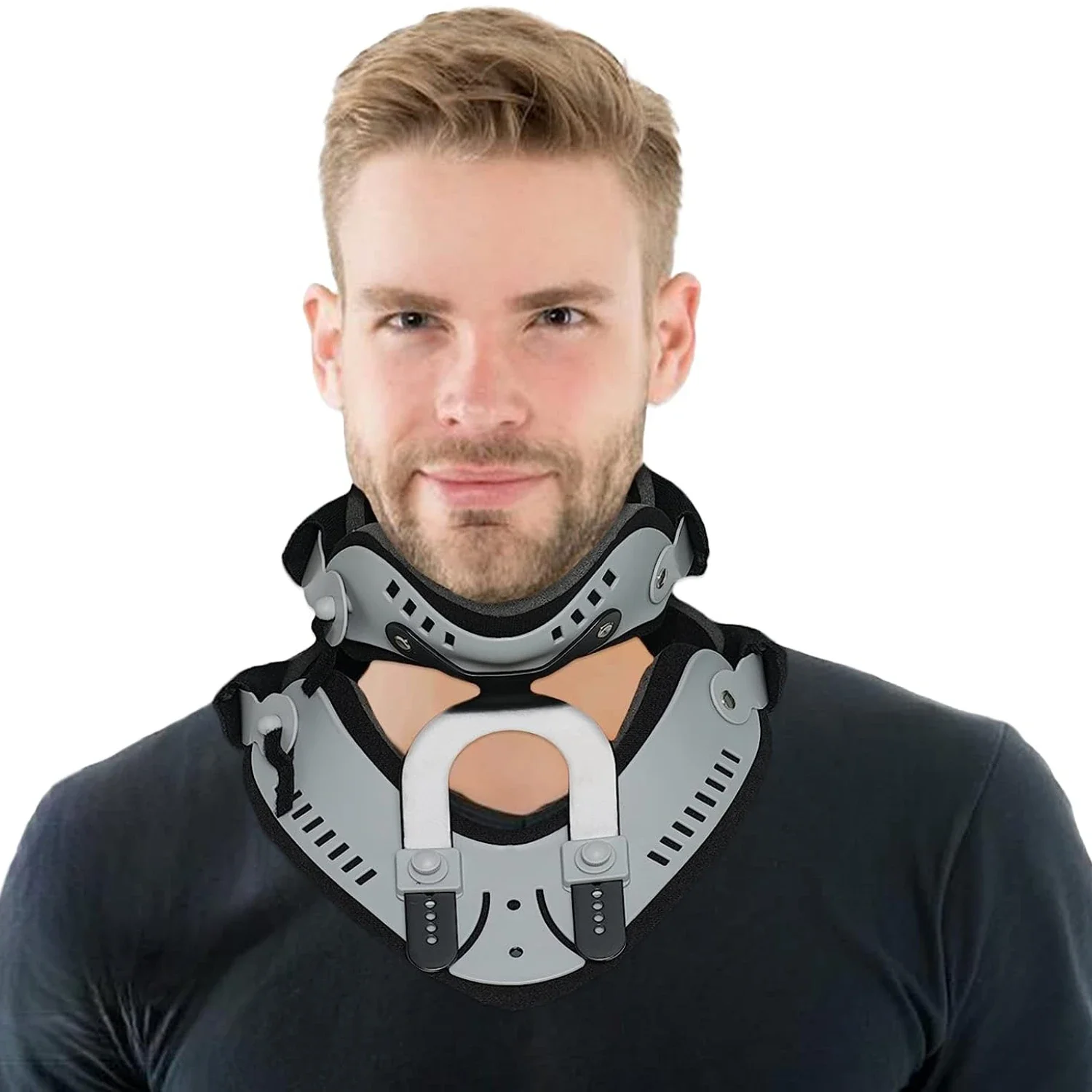

Customizable Support Orthosis, Adjustable Cervical Collar, Fixable Neck Posture Corrector, Pain Relief, Traction Spin
