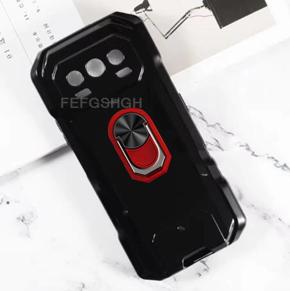 For Ulefone Armor 27 Pro 27T 27Pro 27TPro 6.78"  Back Finger Ring Soft TPU Silicone Case For Armor 27 Pro Bracket Phone Cover