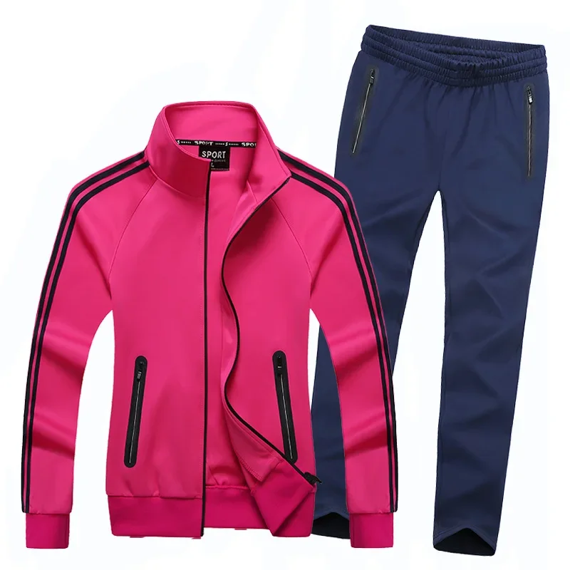 2 Piece Sets Womens Outfits Sportwear 2022 New Women Casual TrackSuit Jacket+Pants Sets Women Sports Hoodies Asian Size 8XL