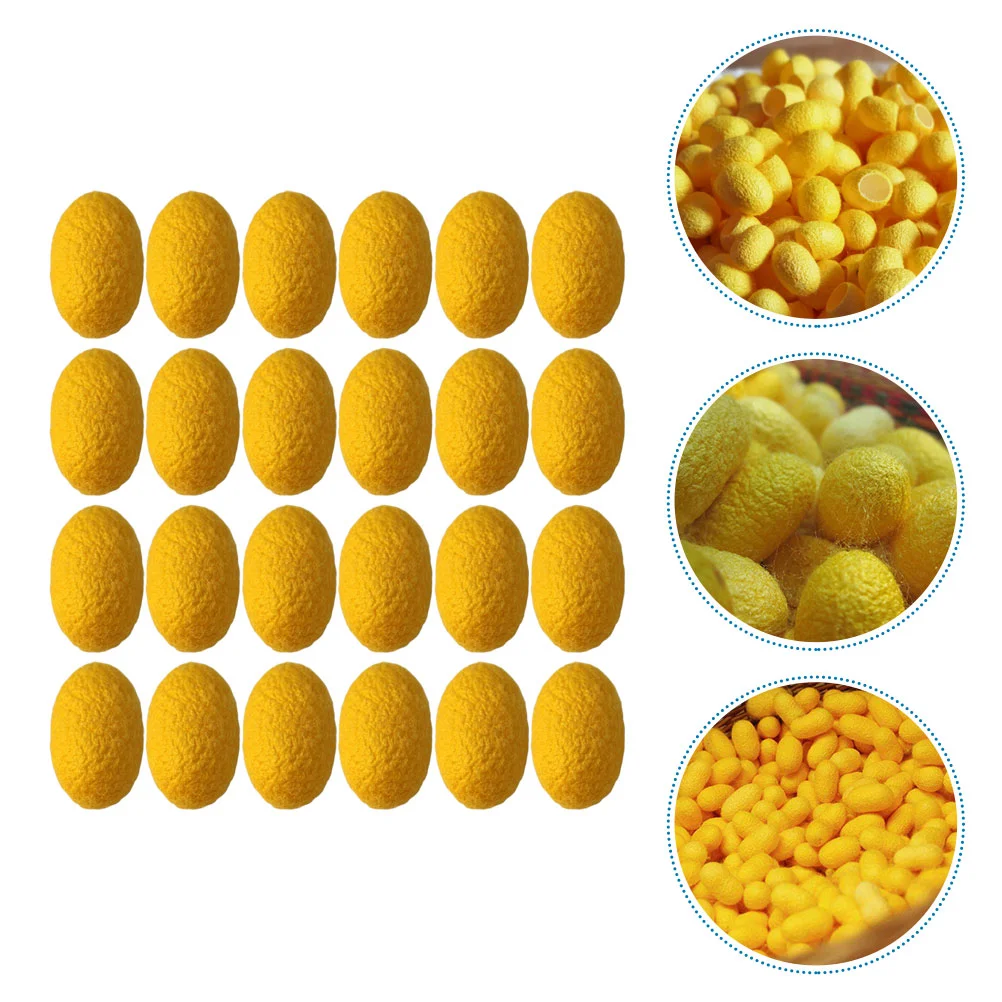 50 Pcs Scrubber Cleaning Silk Ball Pure Natural Silkworm Cleansing