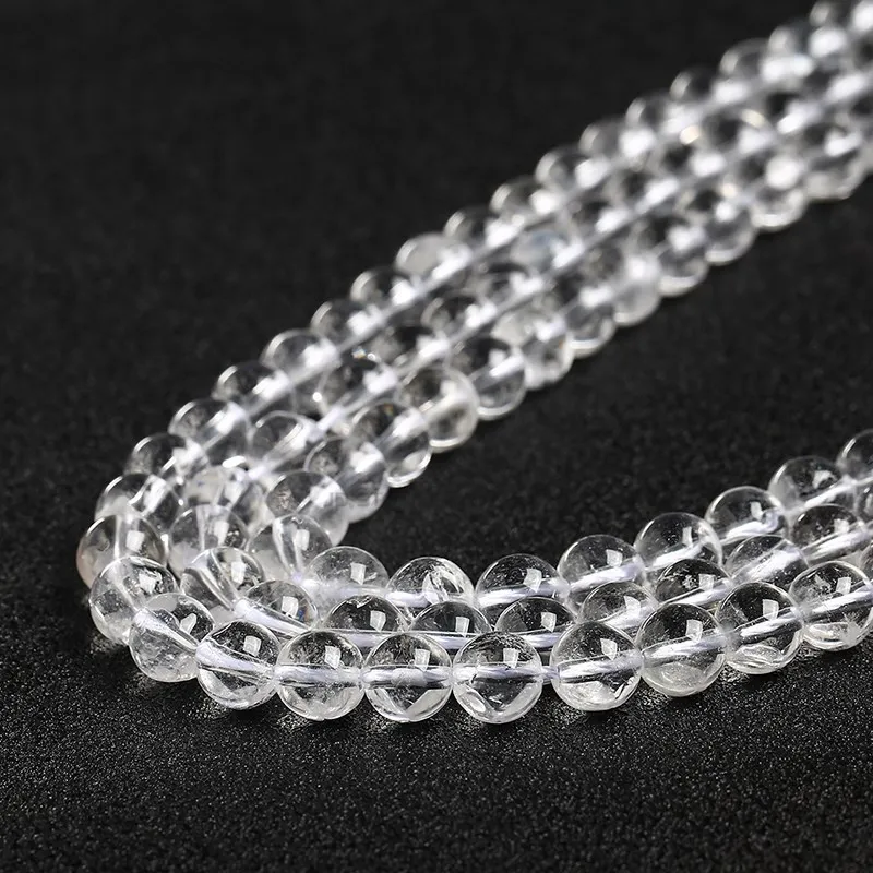 Top Quality Natural White Crystal Clear Quartz Stone Beads For Jewelry Making Diy Bracelet Necklace Earring Accessory 15\