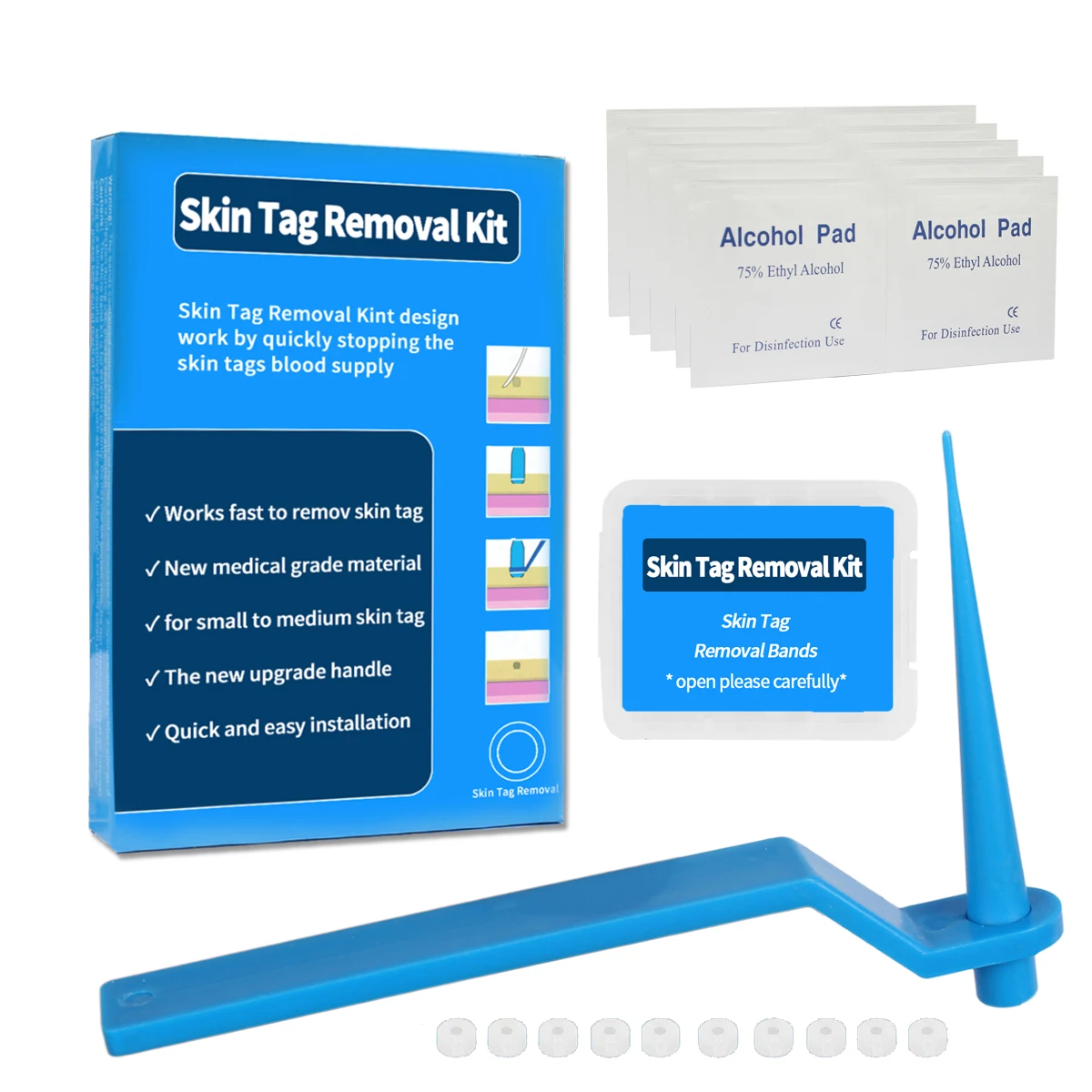 Indolor Segurança Pele Ferramenta De Remoção Tag Mole verruga Remover Ferramenta Para Pequeno A Médio SkinTag Kit De Remoção