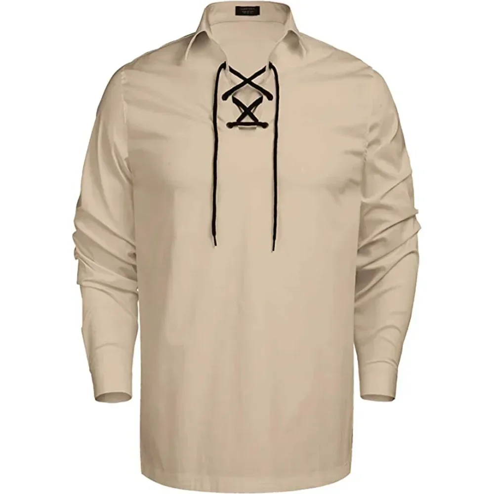 

Men's Medieval Renaissance Pirate Costume Long Sleeve Shirt