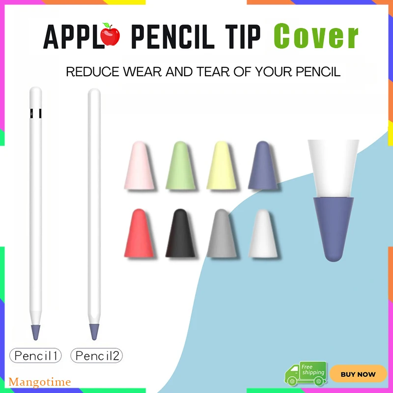 

【Fast Ship】5Pcs Pencil Tip Case Compatible For App Pencil Gen 1/2 Tip Case Cover Stylus Pen Nib Sleeve Silicone Protector