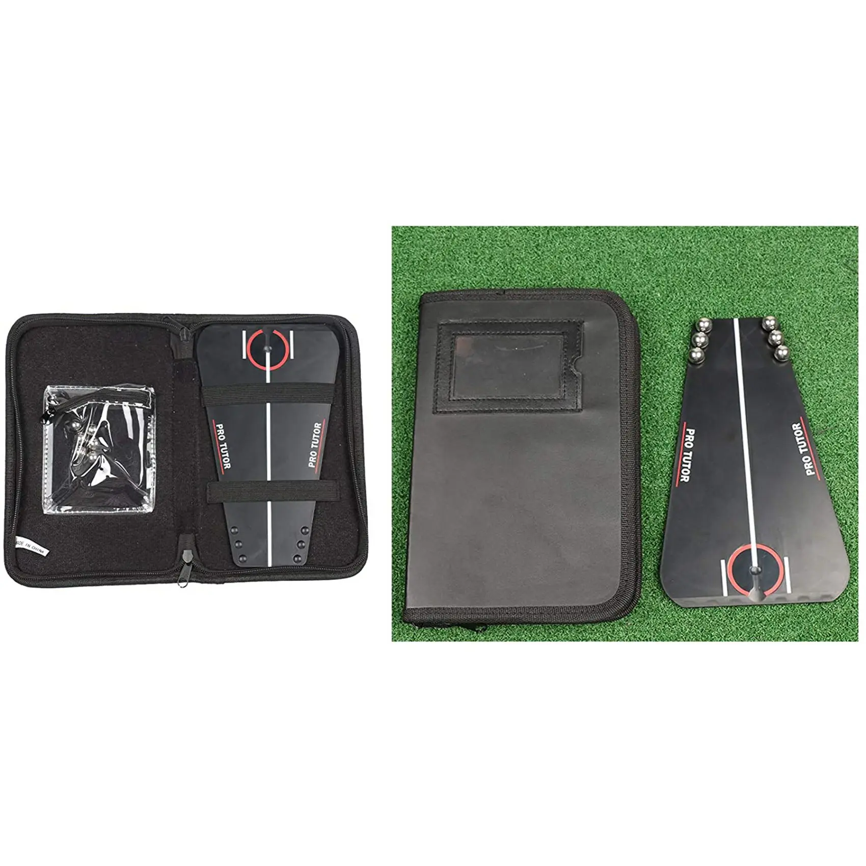 Ayudante de Putting de Golf con estuche de cremallera gratis, Ayuda de entrenamiento de Putting de Golf para interiores y exteriores