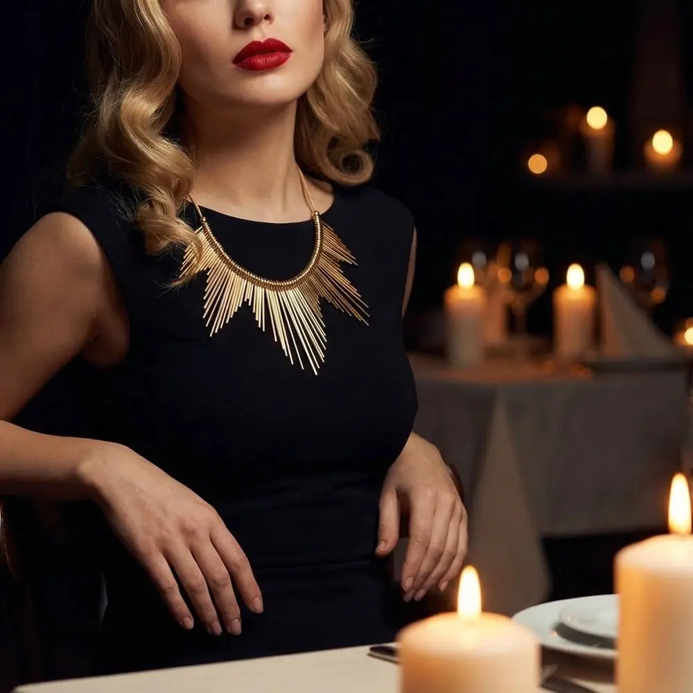 

Multi Layer Metal Line Necklace Silver Minimalist Geometric Necklace Neck Jewelry Personalized Metal Chain Choker Girls