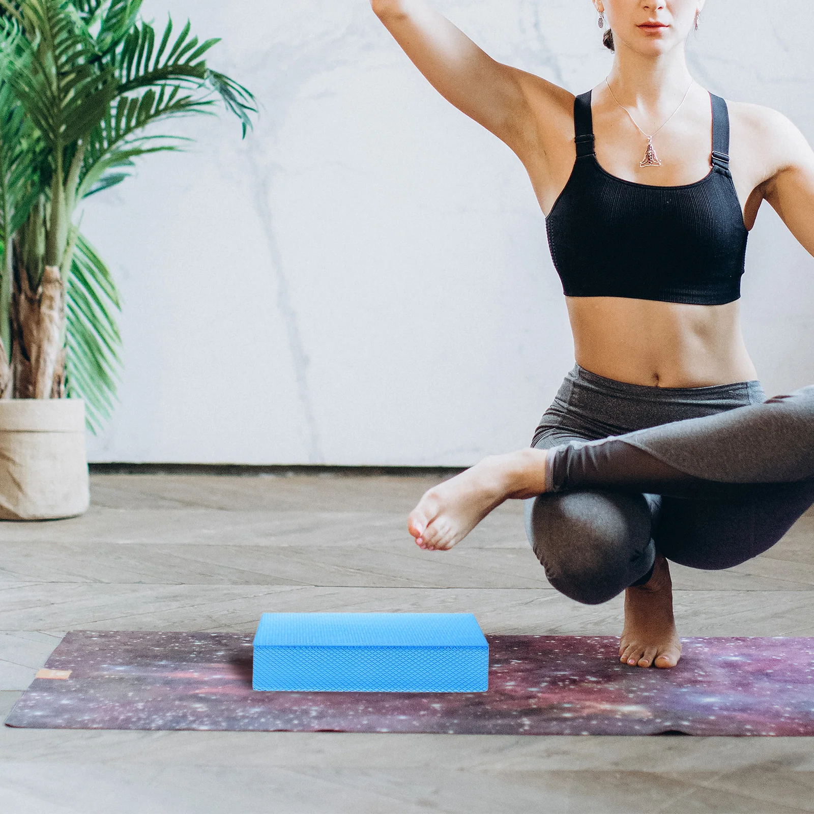 

Yoga Mat Balance Pad Sky Blue Non Slip Exercise Pad For Home Use Travel Workout Sessions Pilates Ballet Fitness Enthusiasts