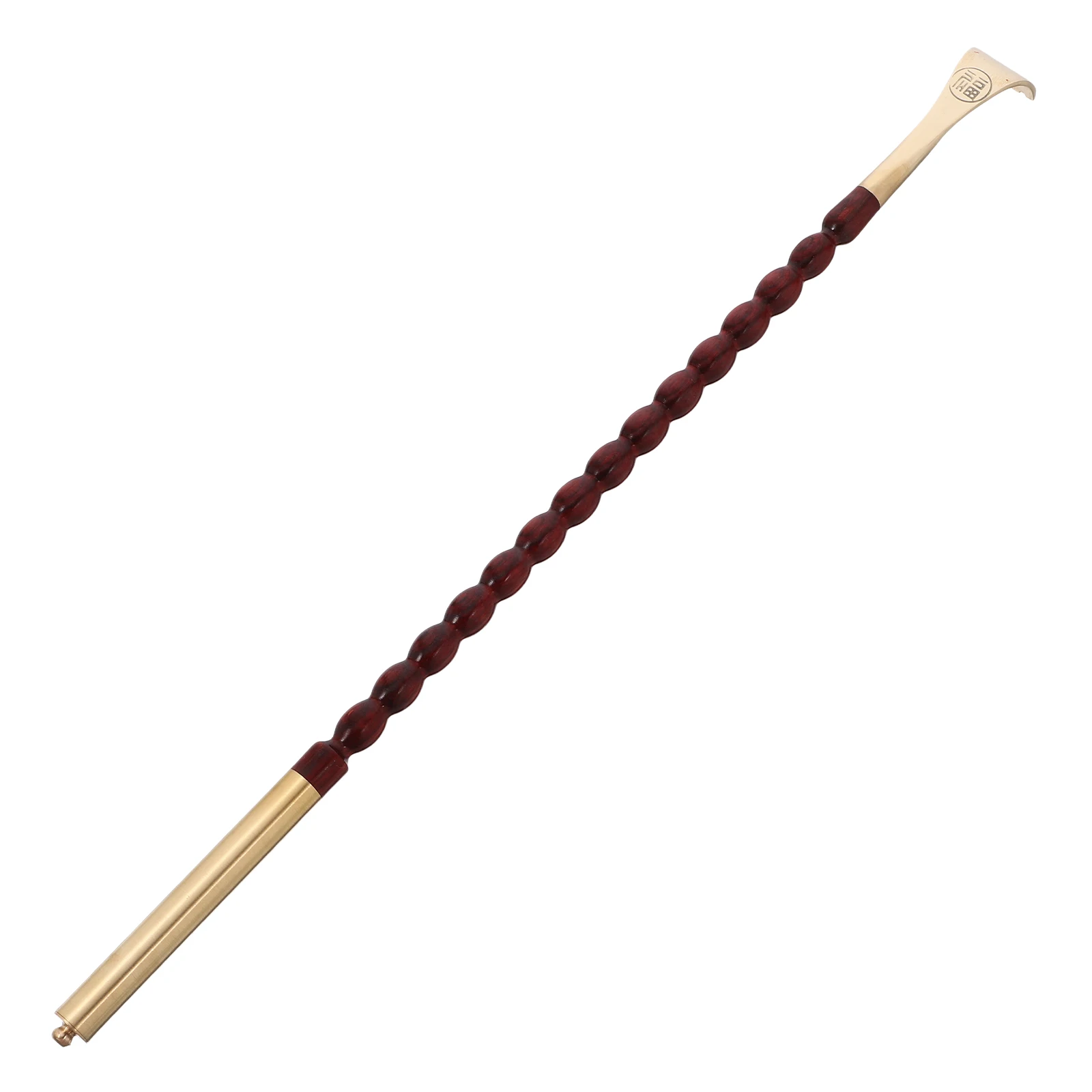 

Деревянный скребок для спины из бисера, латунный портативный массажер с длинной ручкой, инструмент для снятия зуда, скребок для спины с бусинами