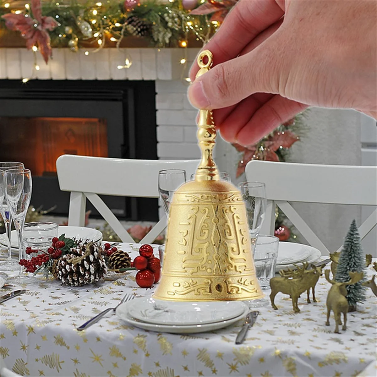

JDLQ Hand Call Bell for Service Bell, Teacher Classroom Bell, Dinner Bell, Tibetan Bells