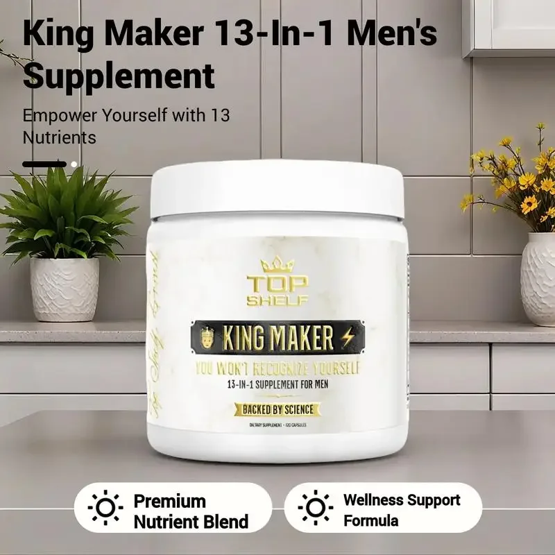 مكمل King Maker 13-In-1 للرجال - يدعم وظائف العضلات والصحة العامة، ويعزز نمو العضلات والتعافي #1