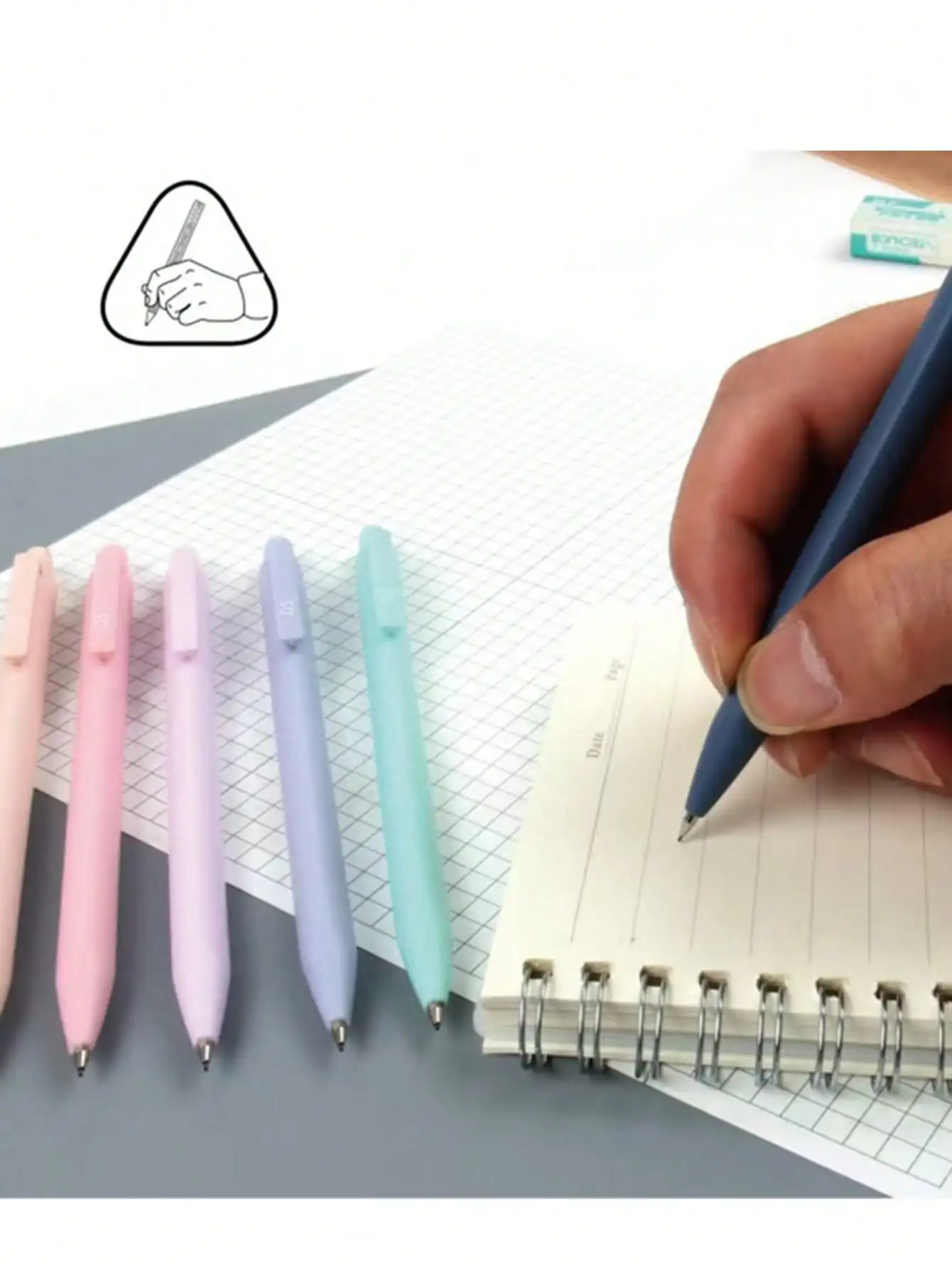 10/5pcs Colorful Mechanical Pencil Set, 0.7mm Lead, Solid Color Minimalist Design, Plastic Mechanical Pencil, Student And Office Supplies, Back To School Essential SS260725171448331715745