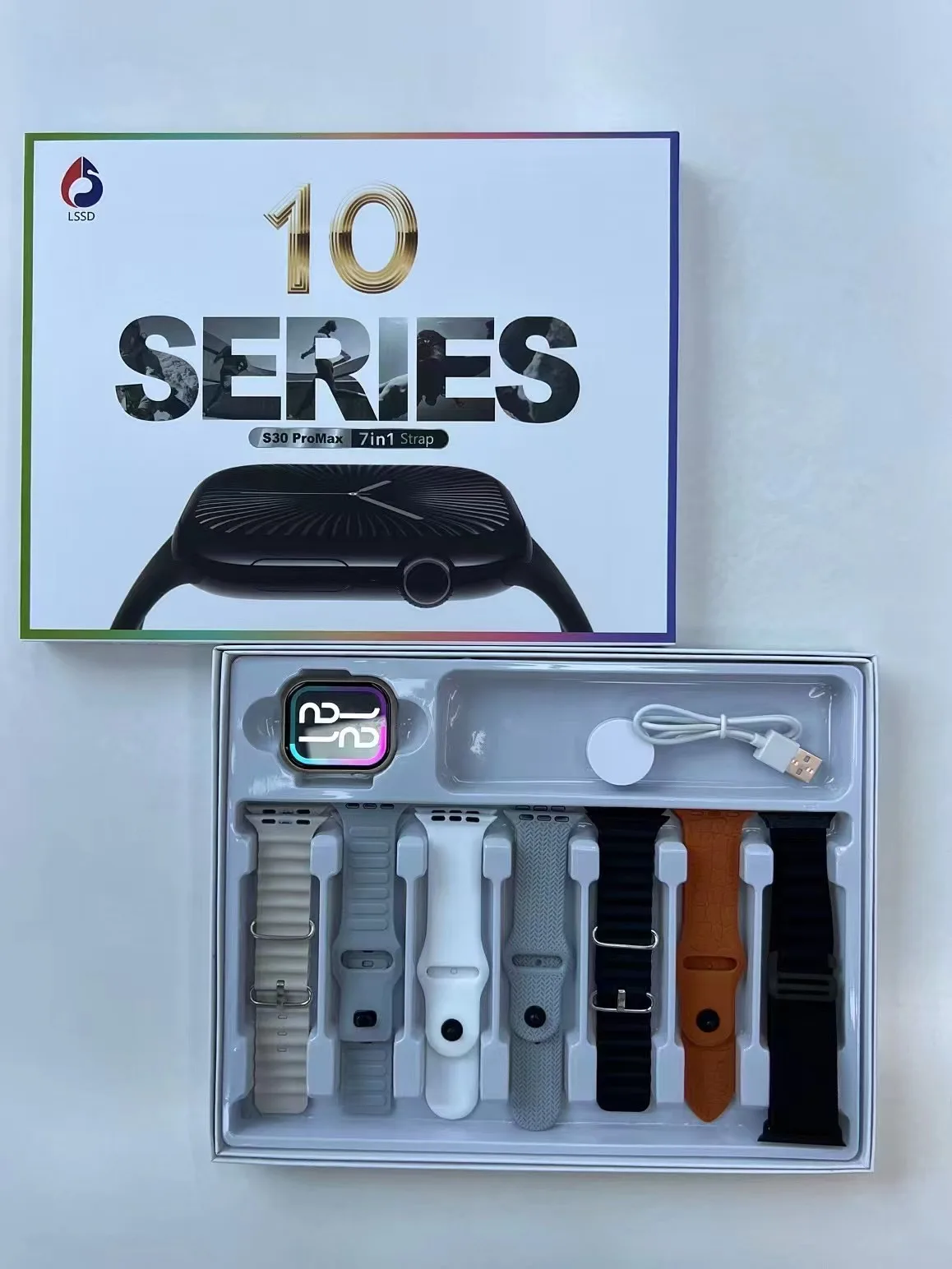 S30promax Smart Watch Series 10 infinite screen Version 7+1 Straps Newest Sports SmartWatch Bluetooth Phone Call Smart Bracelets