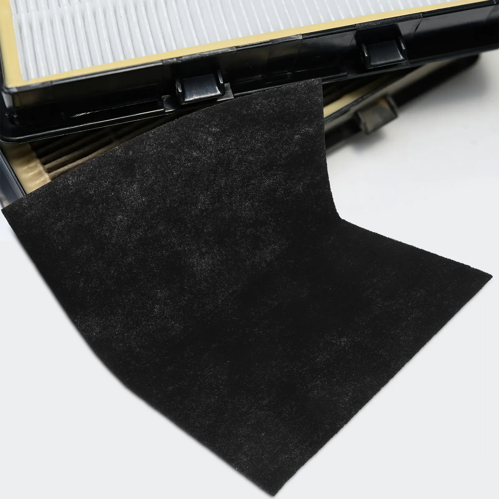 4Sheets Activated Carbon Fibre Air Vent Filters Heavy Duty Thick Yet Airflow Friendly Reusable for Range Hood Kitchen Hood