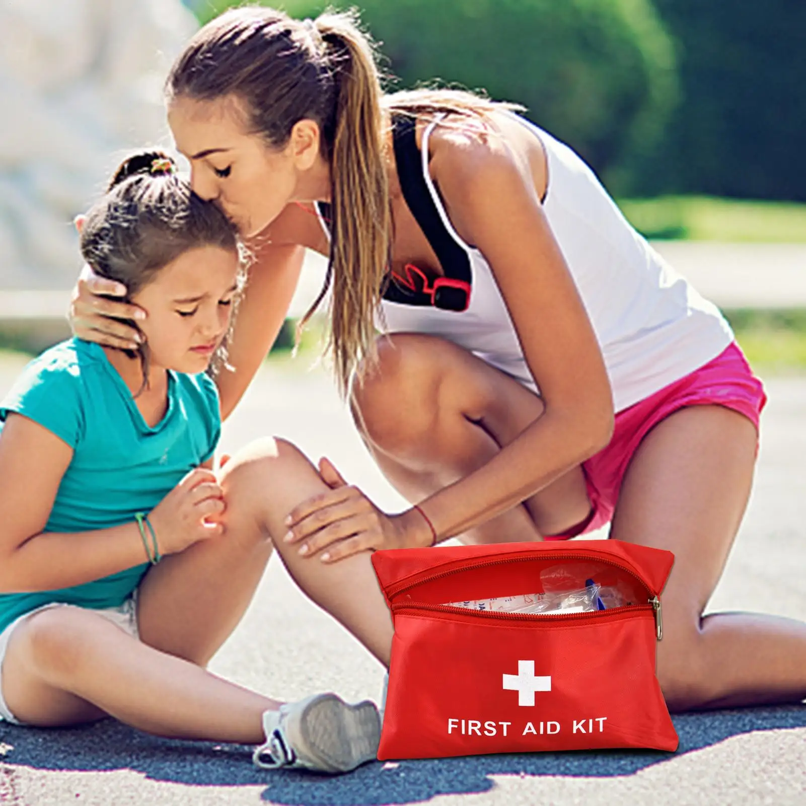 8 PCS Emergency Care First Aid Kit,Lightweight Compact Design,Versatile Survival Bag For Boat School Home And Outdoor Activities