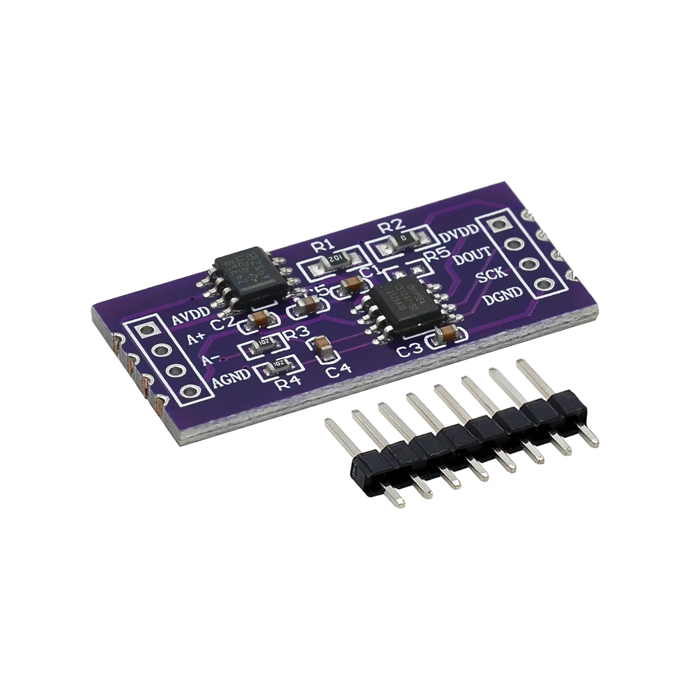 CS1237 24-bit ADC module onboard TL431 external reference chip single-channel weighing sensing 24bit