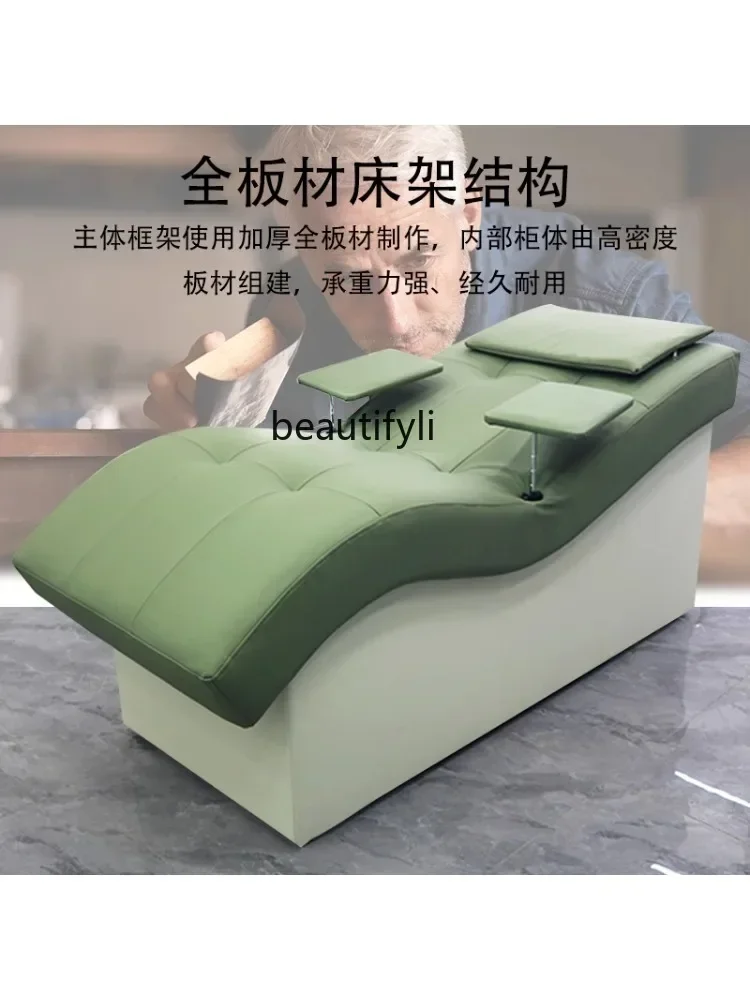 Face Washing Bed Beauty Salon Eyelash Tattoo Couch Ear Cleaning Bed Solid Wood Latex Facial Bed Nail Tattoo