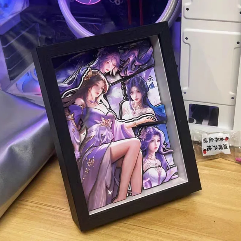 Nuovo Mondo Perfetto Anime Del Fumetto 3D Arte Pittura Huo Ling Er Yunxi Figura Del Fumetto Raccogliere Immagine Fatta A Mano Desktop Decora Regali