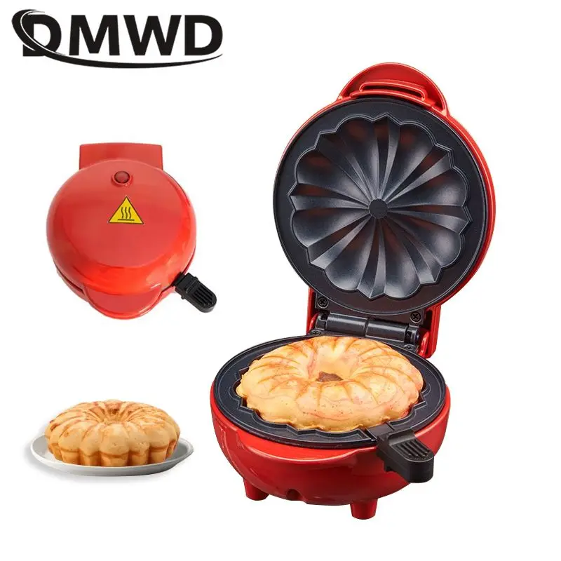 110V 220V Mini Bundt Cake maker Non-stick ring shaped cake Donut Buccellato baking machine Double-side heating Pumpkin Pie Mold