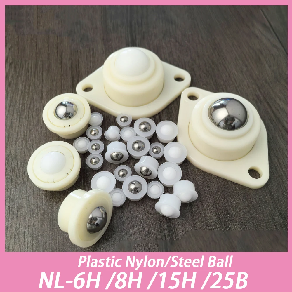 Plastic Nylon/Steel Ball NL-6H /8H /15H /25B Small Mini Ball Transfer Unit POM Furniture Wheel Steel Ball Bull's Eye Wheel