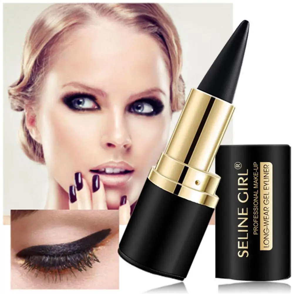 速乾性防水汚れ防止マットジェルアイライナー - 女性女の子向けブラックホワイトアイライナーペンシル、デイリーパーティーステージメイク用