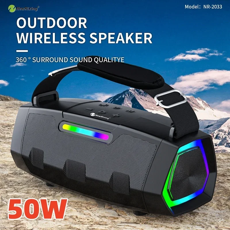 Wireless High-Power Outdoor Dazzling Portable Square Dance Multifunctional Subwoofer Caixa De Som Bluetooth Speaker Sound Box