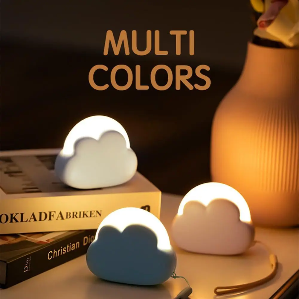 New Bedroom Desktop Silicone Mini Ornament Desk Lamp Birthday Gift Creative Cute Cloud Baby Night Light Compact And Portable