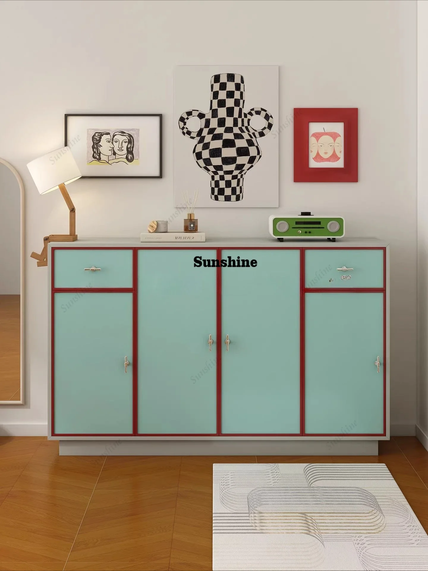 foyer integrated shoe cabinet with drawer 40 cm wide storage cabinet large capacity  FT