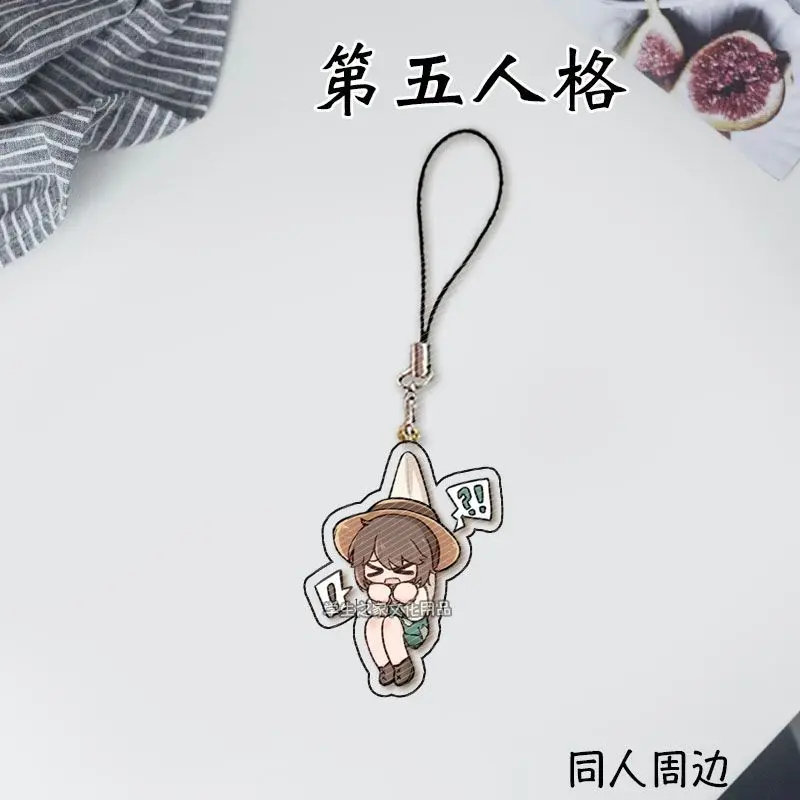 LLavero de Anime Identity V Luca Balsa Emma, colgante de cuerda para teléfono móvil, llaveros bonitos, Correa con cordón para bolso