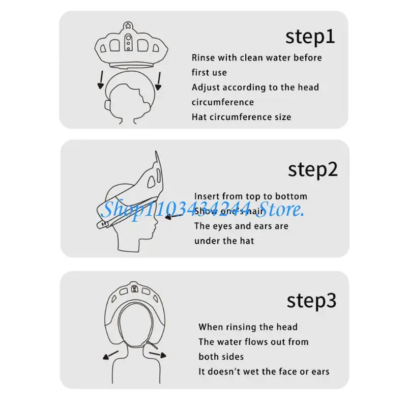  Adjustable Baby Shower Caps Water Proofing Design For Sensitive Skin Bath Time