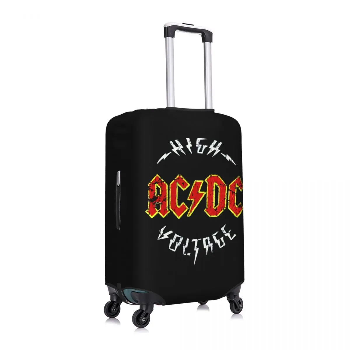 Housse de protection pour bagages avec Logo AC DC personnalisé, housse de protection pour valise de voyage avec bande de métal lourd à la mode pour 18 à 32 pouces