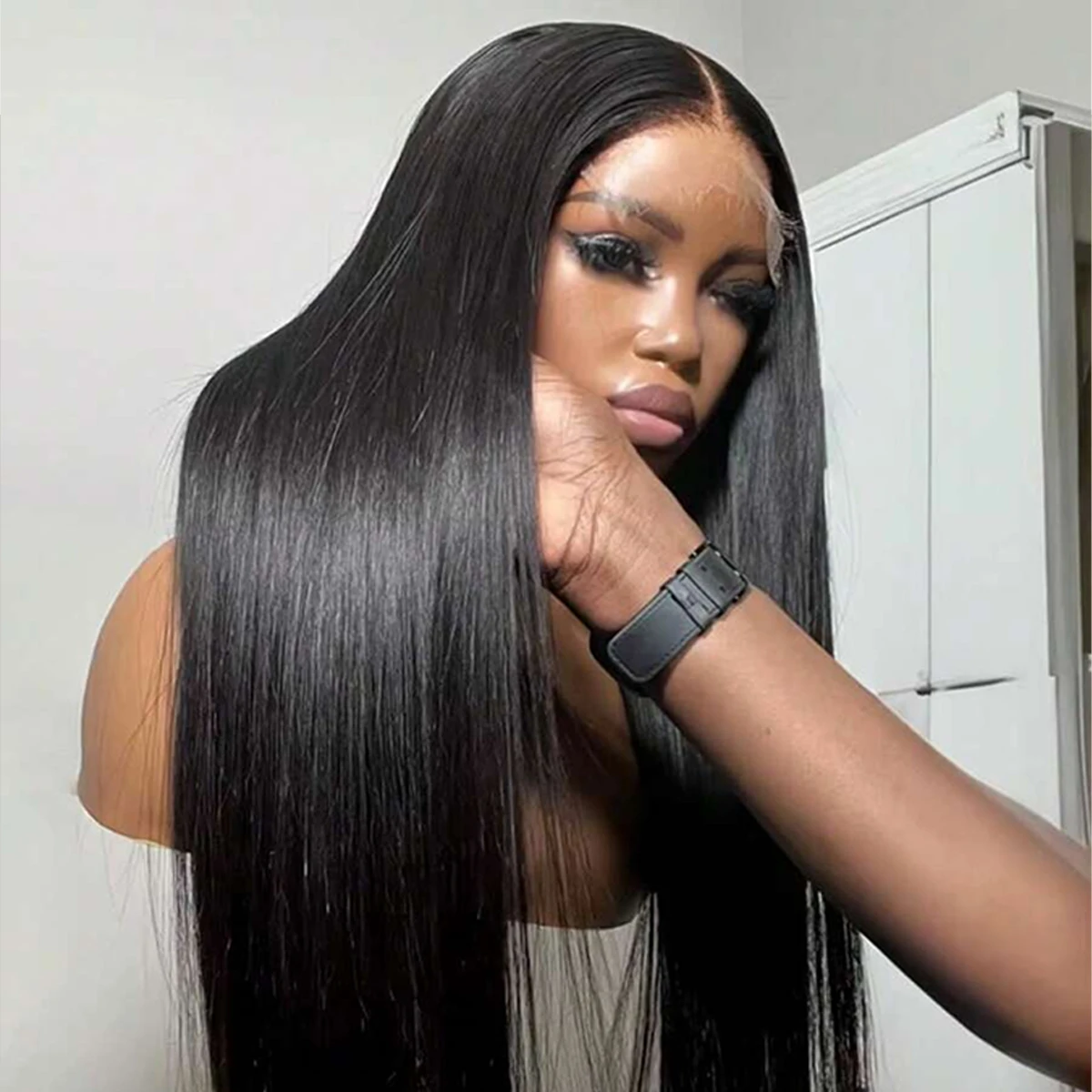 

Bone Straight HD Прозрачные кружевные человеческие волосы Парики 13x4 Полный парик фронтальной части шнурка для женщин Предварительно выщипанные с детскими волосами Бразильские волосы