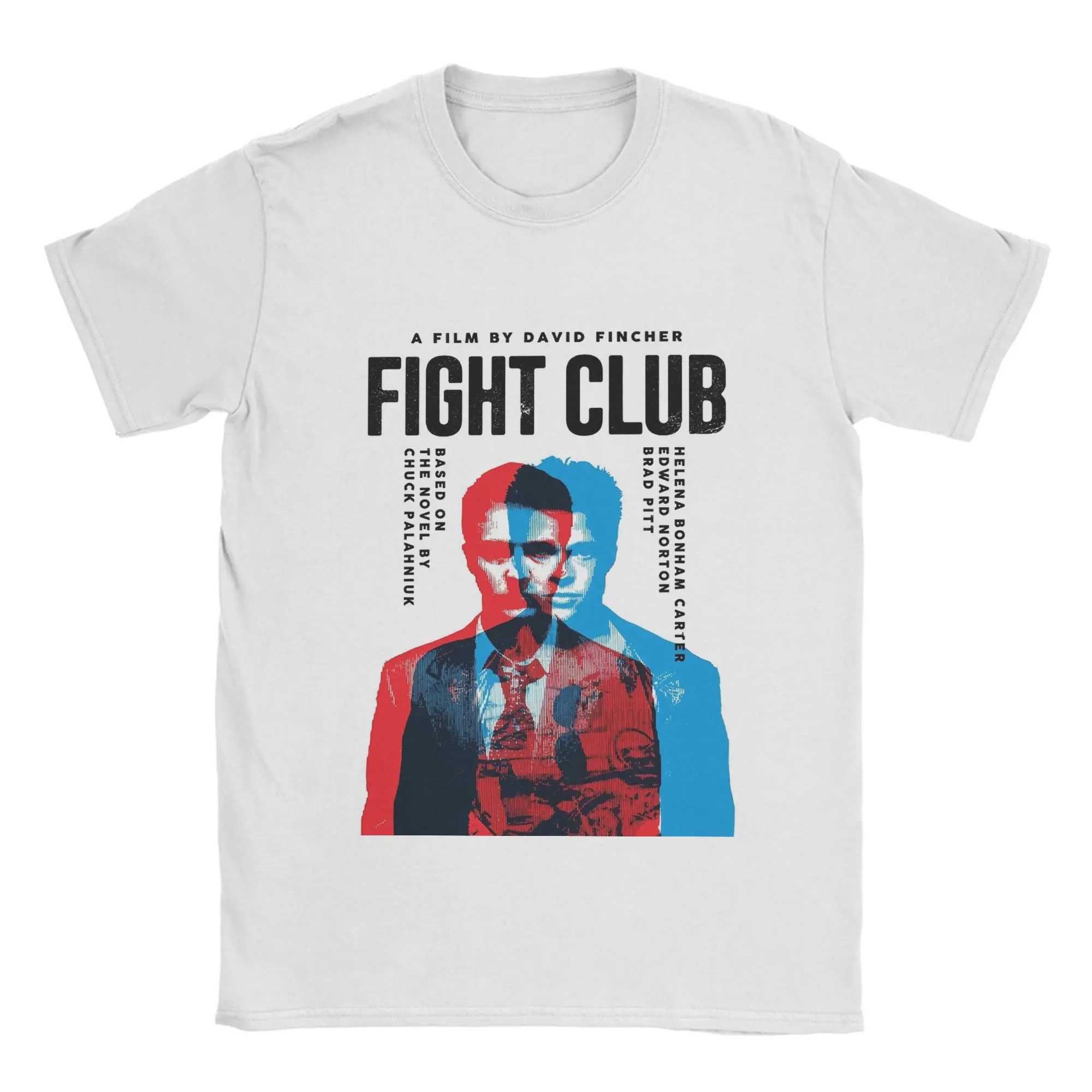 

Fight Club Retro Movies Action 90s Poster T Shirt Pure Cotton Novelty T-Shirt Round Neck Tee Shirt Short Sleeve Clothes