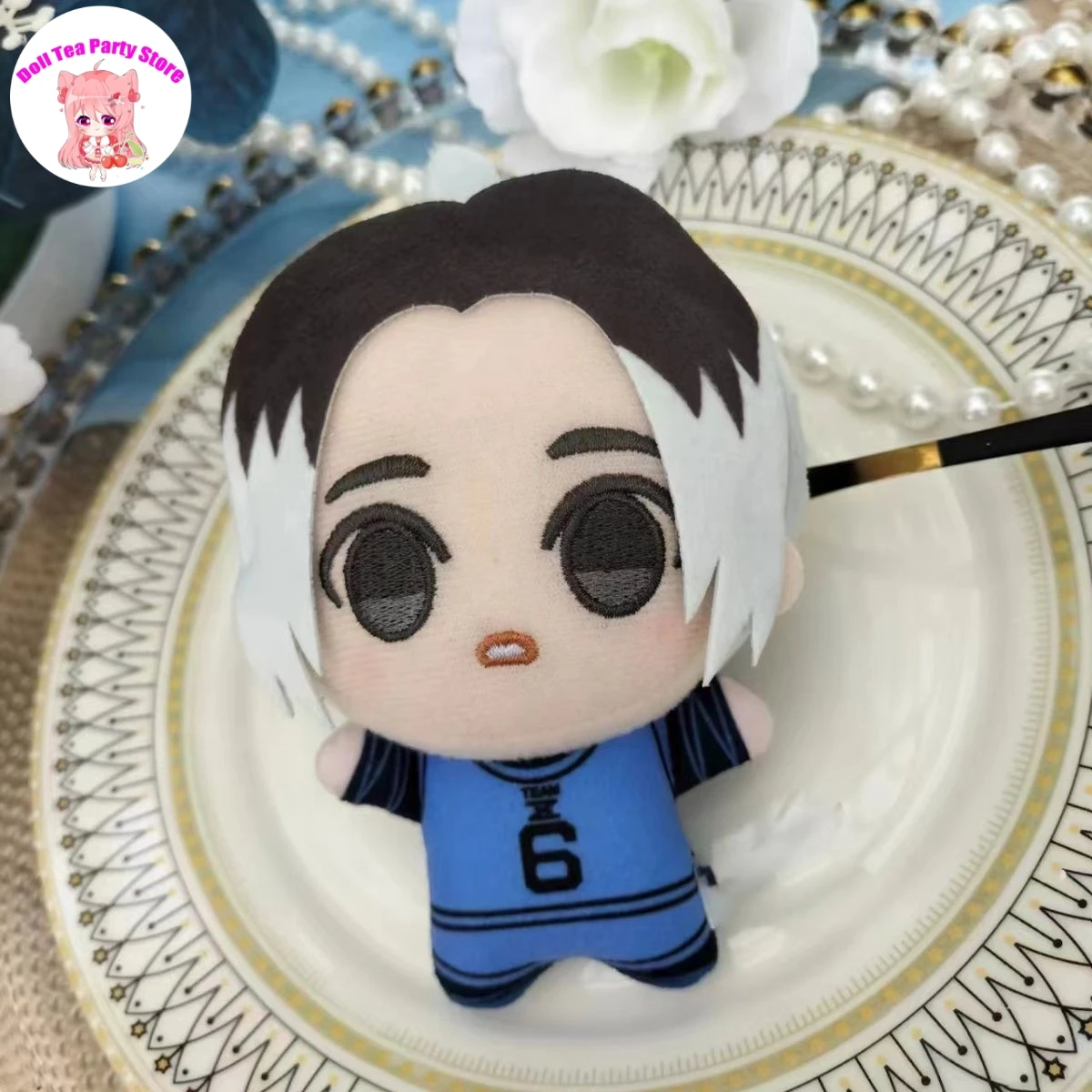Blue Lock Isagi Yoichi Bachira Meguru Plush Doll Print Body Figures Dolls 10CM Bag Charm Pendant Anime Keychain Toy Plushie Gift
