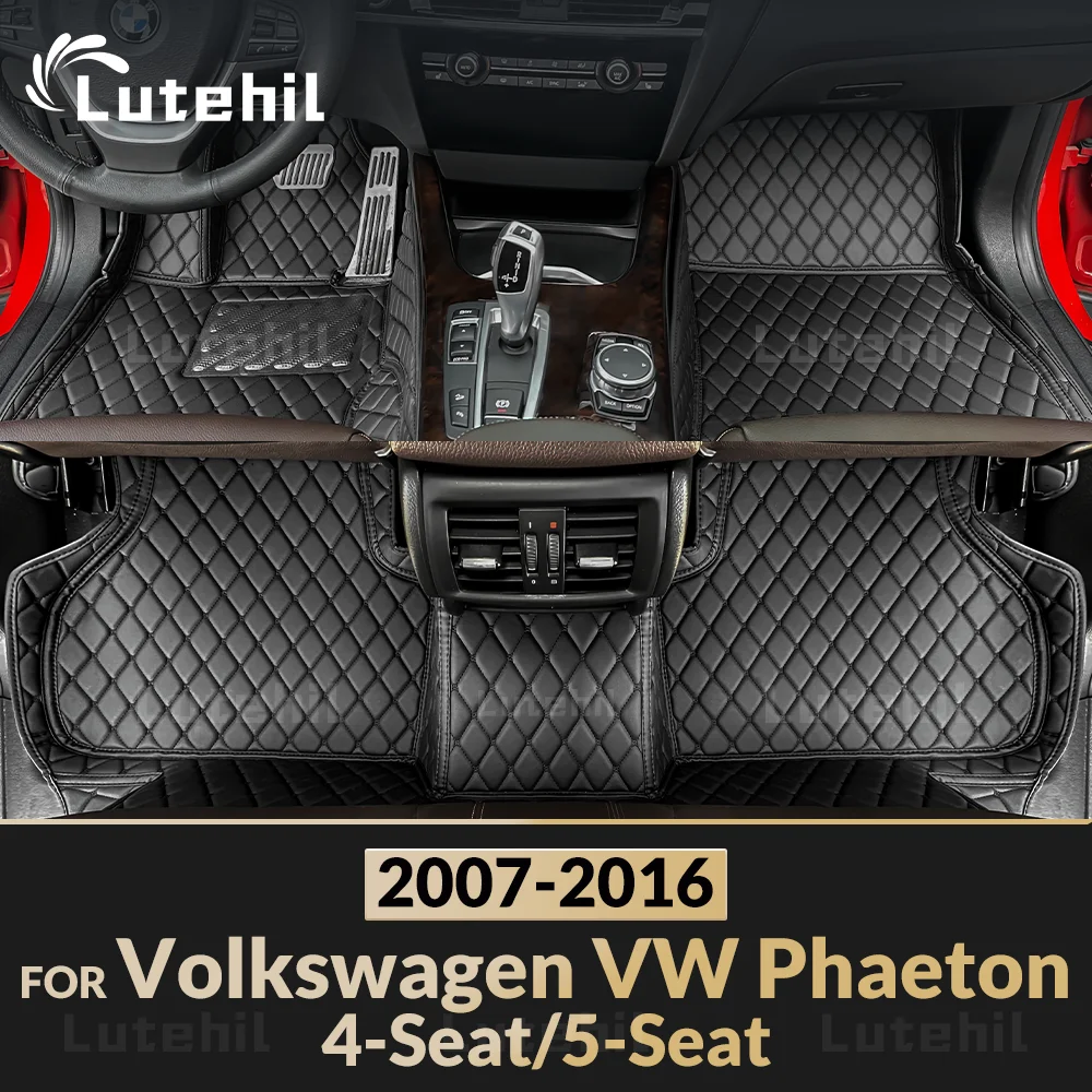 Car floor mats for Volkswagen VW Phaeton 4-Seat/5-Seat 2007-2016 2015 2014 13 12 11 10 09 08  Carpet Cover Interior Accessories