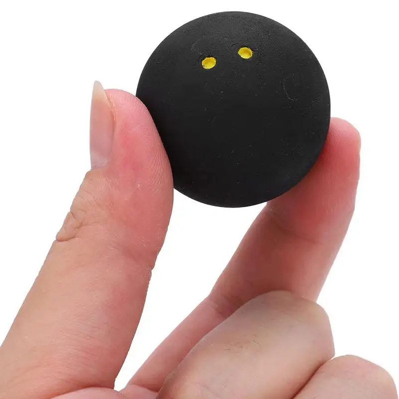 Squash Ball Two-Yellow Dots Low Speed Sports Rubber Balls Professional Training Competition Squash Ball Player Training Tool