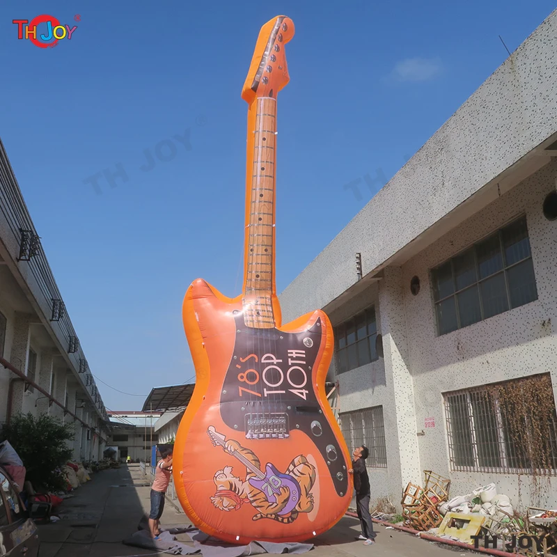 

Customize Outdoor Giant Inflatable Guitar Model Large Promotional Concert Musical Instrument Guitar for Store Decoration