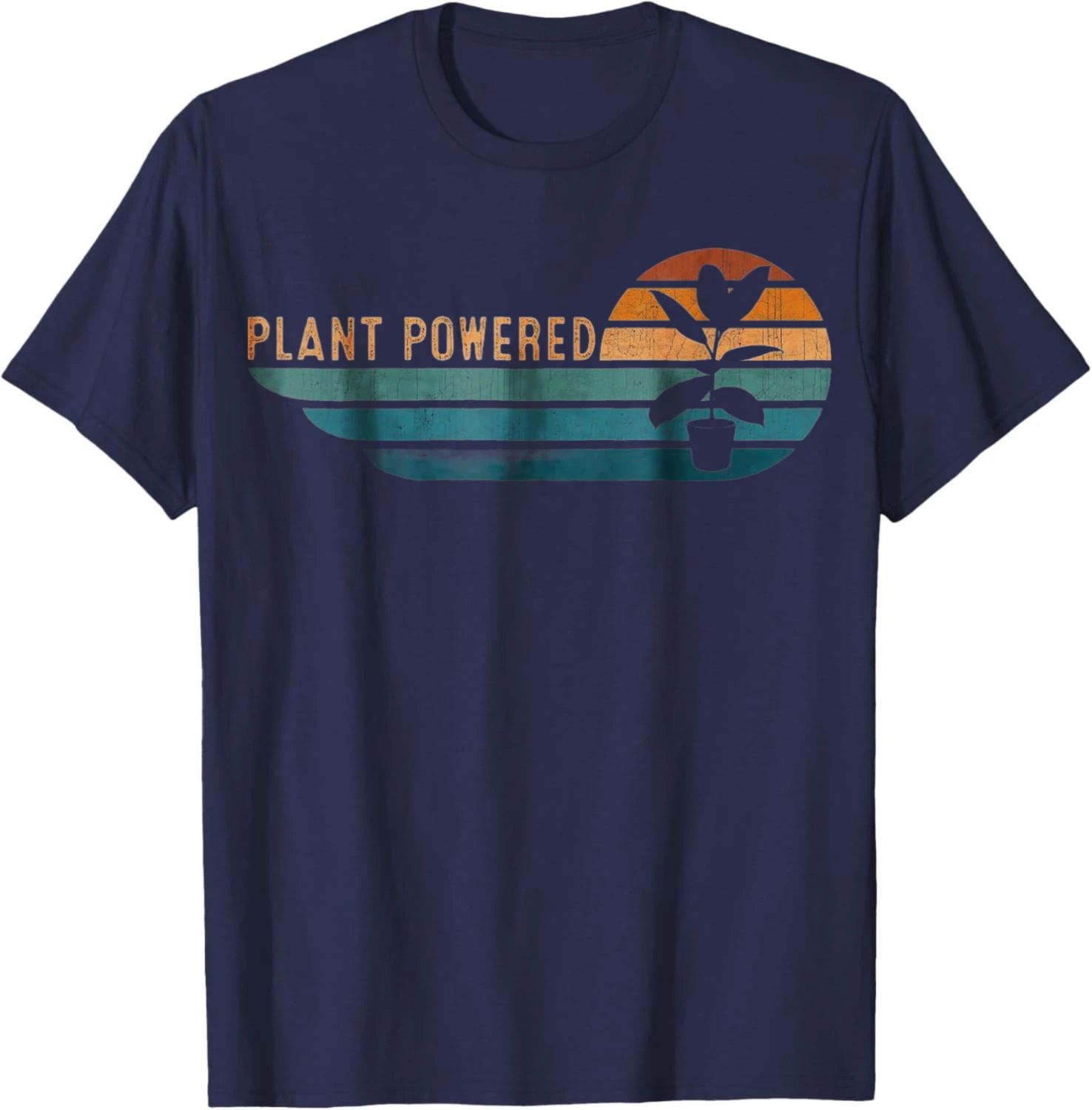 Retro Plants Graphic Vegetarian Vegan Plant Operated T-Shirt Summer Casual T Shirt Cotton Tee Graphic T Shirts Camiseta Hombre