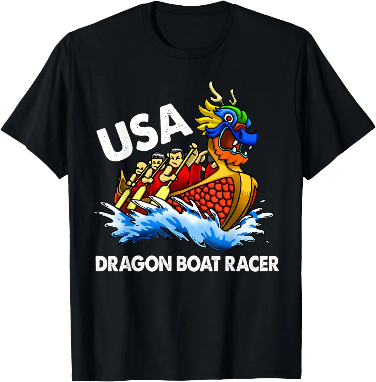 

Dragon Boat Tee Shirt Funny USA Dragon Boat Racer T-Shirt