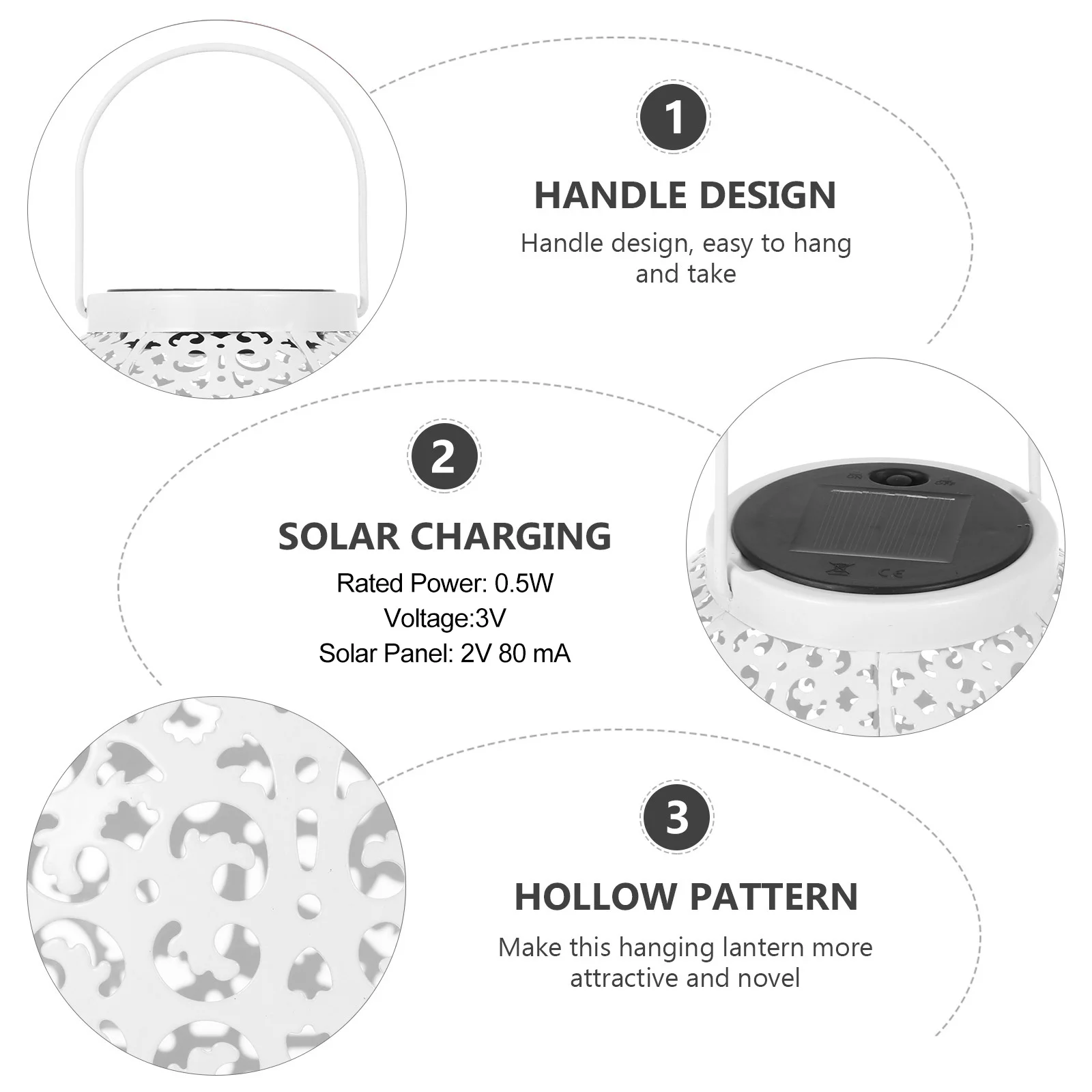 

Solar Hollow Iron Lantern Durable Professional Paint Garden Yard Lighting Decorative LED Solar Powered Outdoor