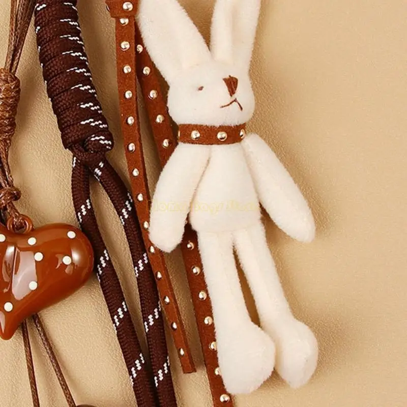 X90D حبل مضفر حقيبة سلسلة مفاتيح سحرية موضة حقيبة الزخرفية الملحقات لحقيبة اليد ، حقيبة الظهر الديكورات الجمالية سلسلة المفاتيح #2