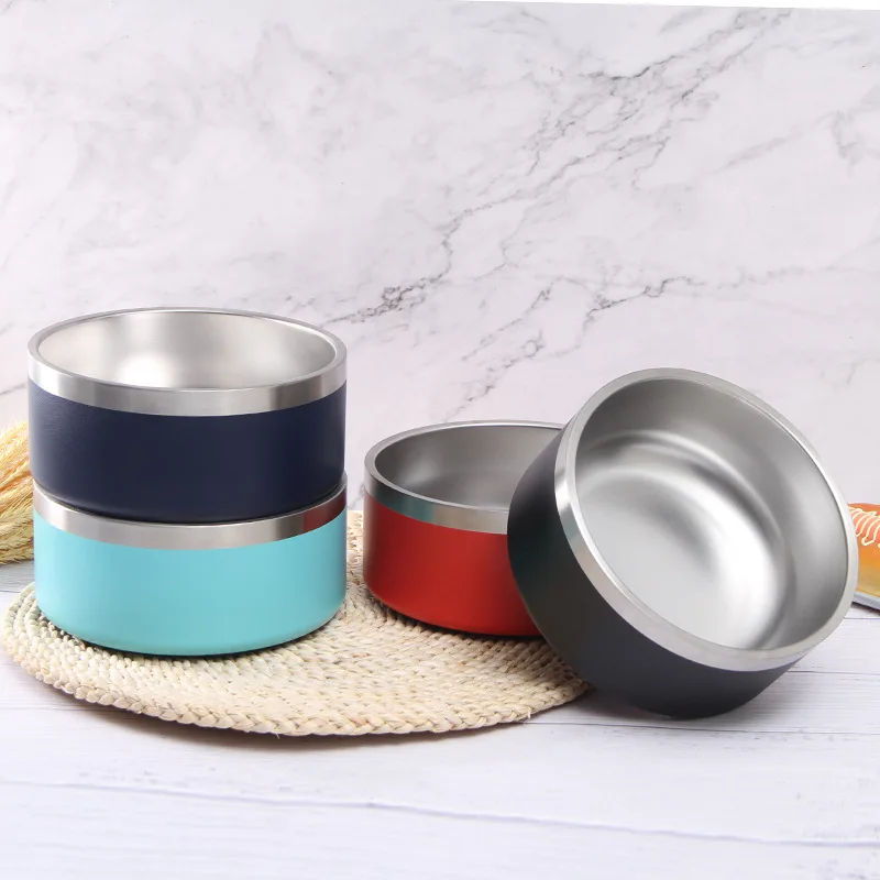 Double Walled Stainless Steel Thermos Pet Bowl Insulated Vacuum Flask Bowl New Products Dog Bowl