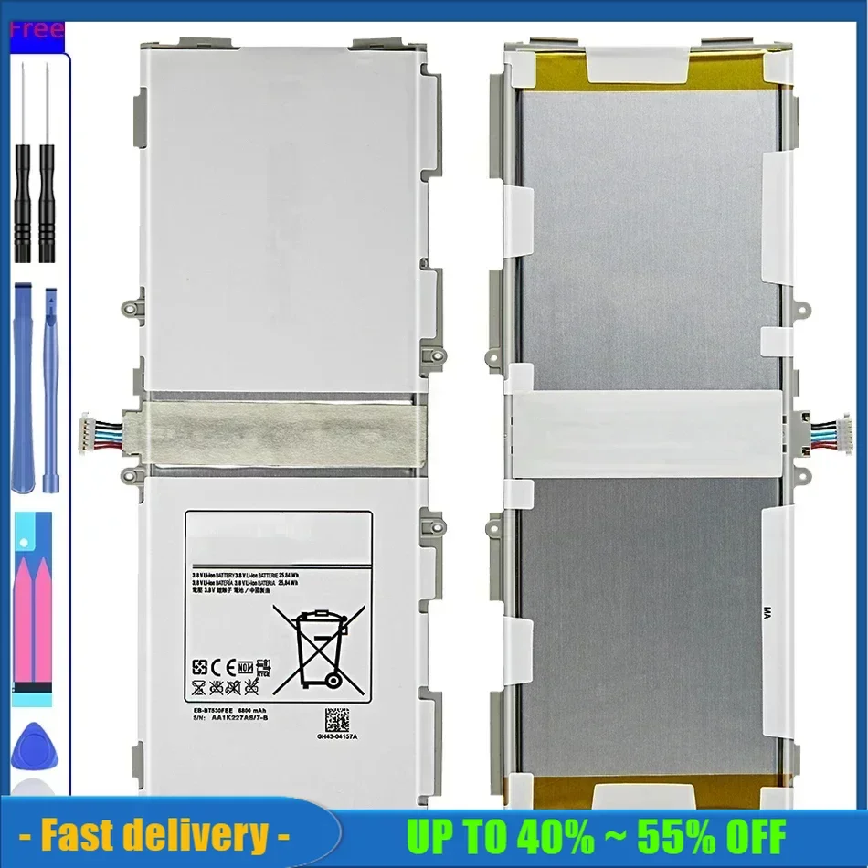 

EB-BT530FBU EB-BT530FBC Tablet Battery For Samsung Galaxy Tab4 Tab 4 10.1 SM-T530 SM T533 T535 T531 T535 T537 6800mAh