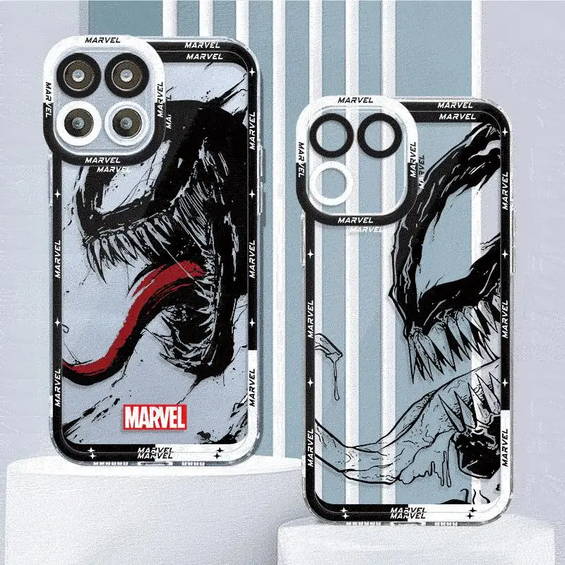 

Angel Eye Case For Huawei Honor X8a 4G X8 5G 90 Lite X9a Clear Phone Cover Silicone Bumper Shell Marvel Superhero Venom Cool