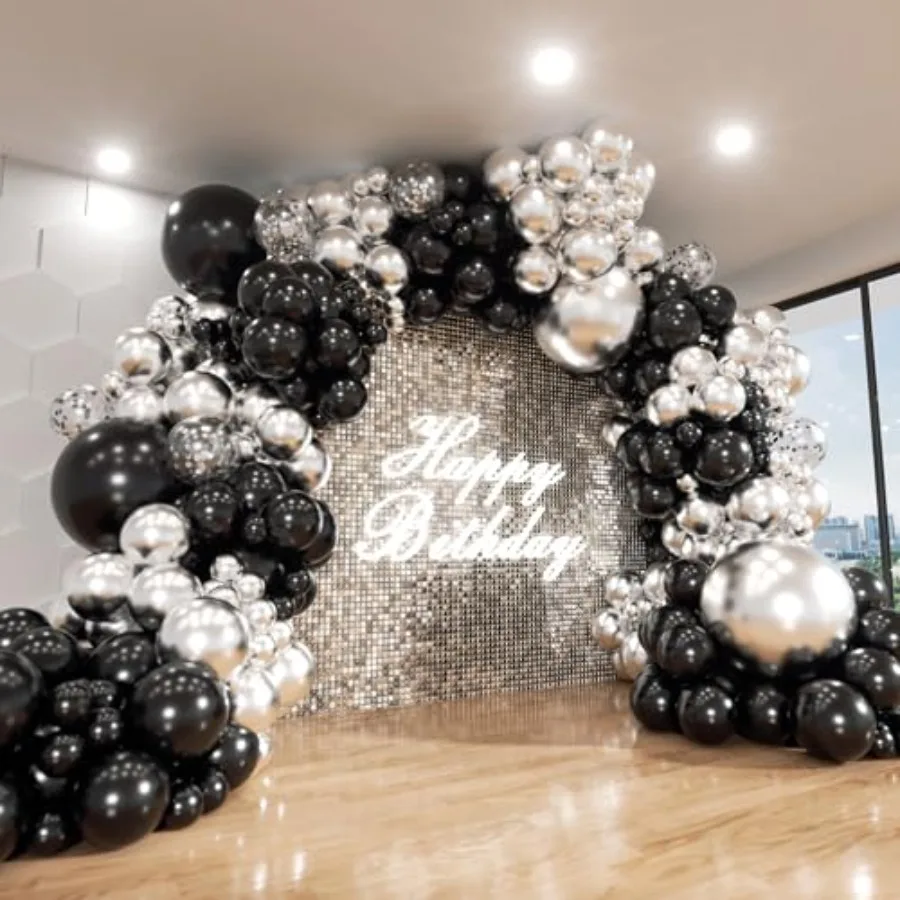 

Balloon Arch Kit, 140Pcs Different Sizes inch Metallic Balloons Confetti Party Balloon Garl Kit for Birthday, Wedding, Graduati