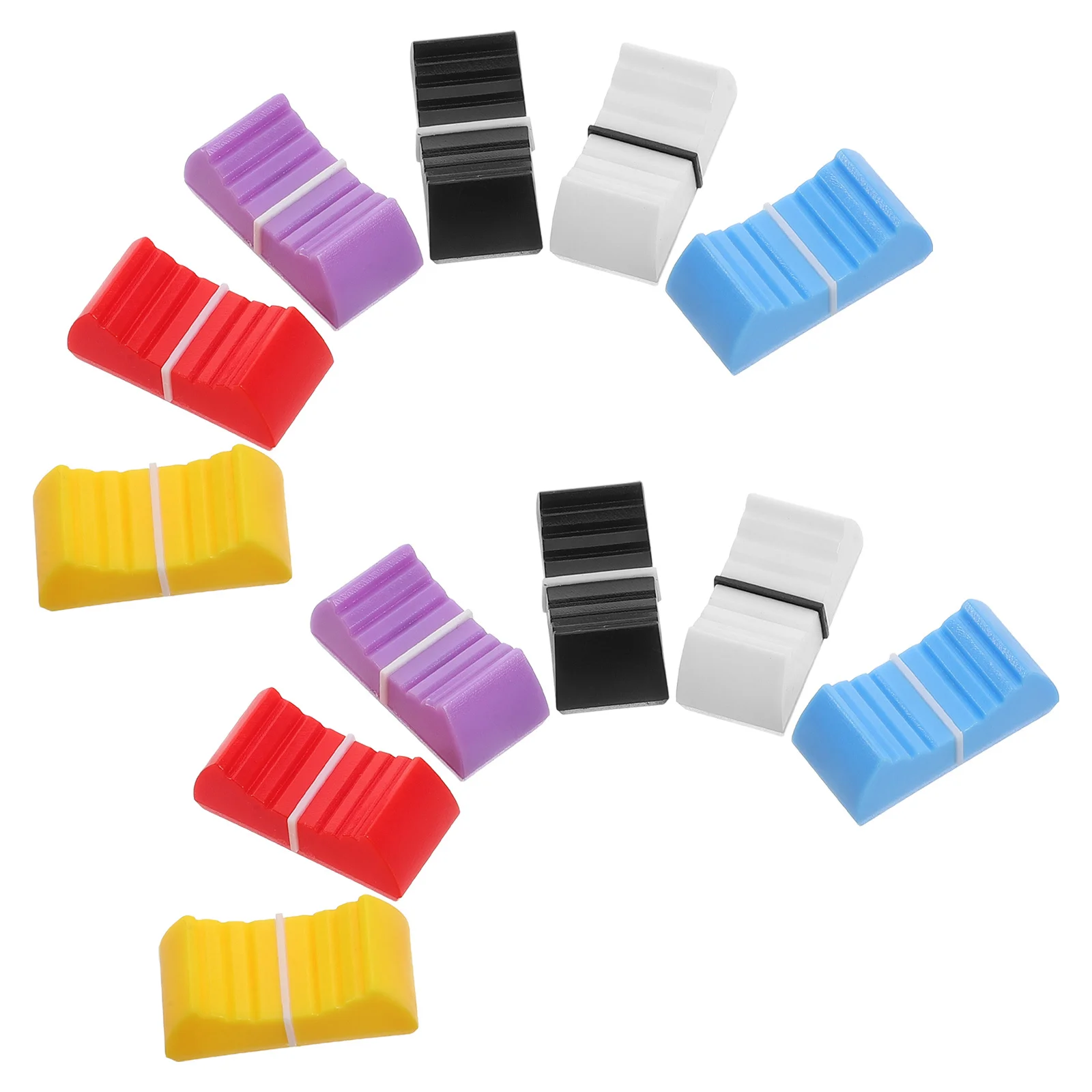 12 قطعة الجهد ترويسة قبعات دفع سحب استبدال الشريحة المستقيمة المدمجة خلاط وحدة التحكم المنزلق مقبض أجزاء مقابض دفع مسطحة