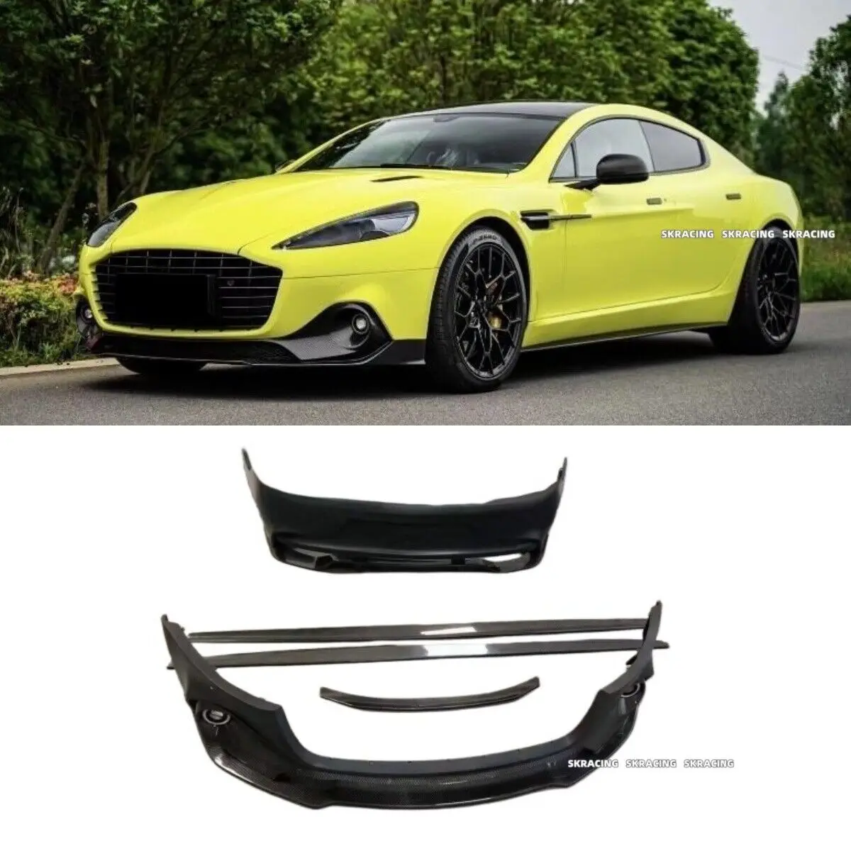 Hot Style For Aston Martin Rapide S 2014-2018 Front Rear Bumper Side Skirt Body kit