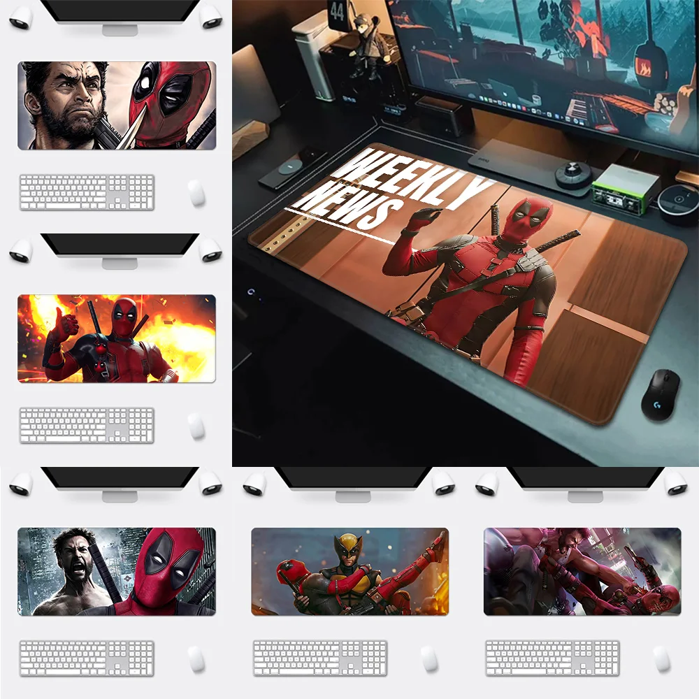 Deadpool & Wolverine Movie Mousepad HD Printing Computer Gamers Locking Edge Non-slip Mouse Pad XXL90x40cm Keyboard PC Desk Pad